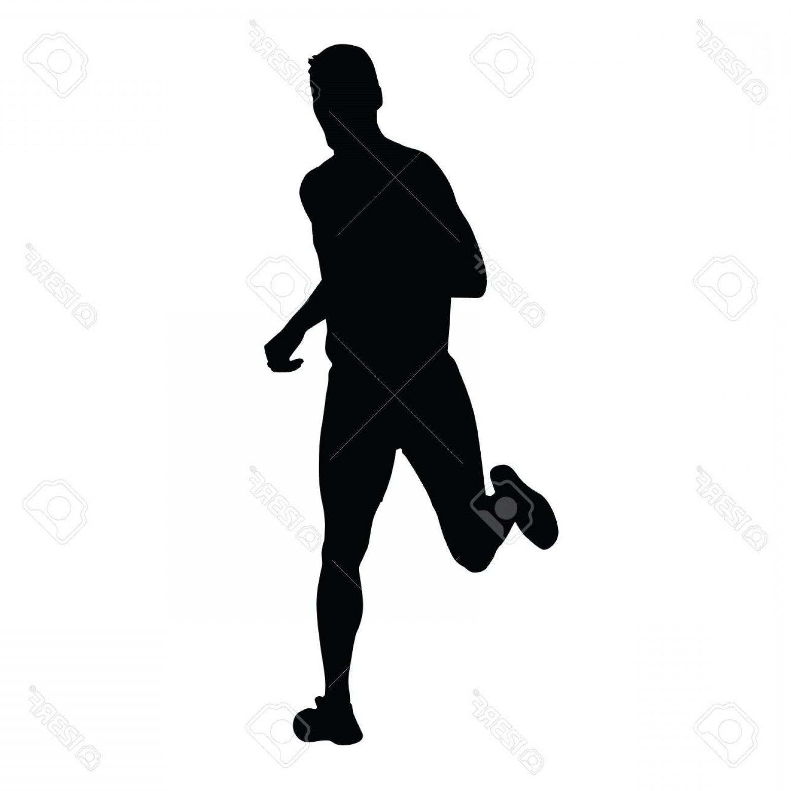 1560x1560 Photostock Vector Vector Runner Running Man Silhouette Run Sport