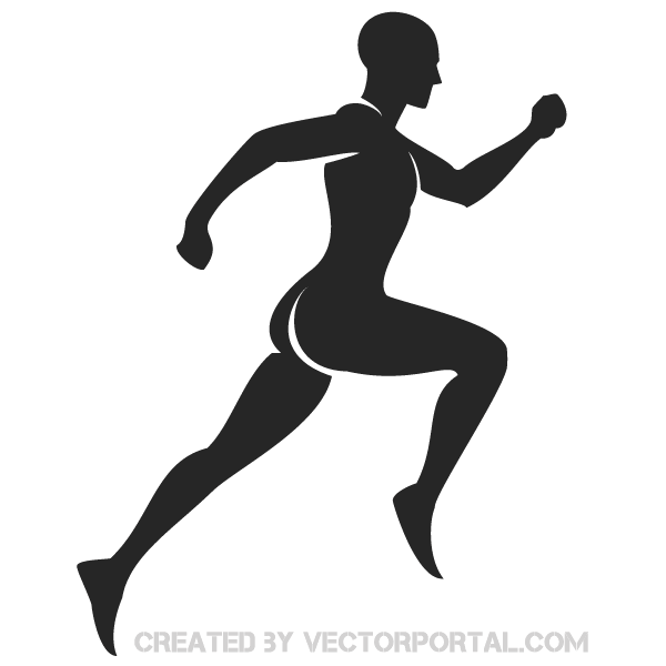 600x600 Runner Silhouette Vector 123freevectors