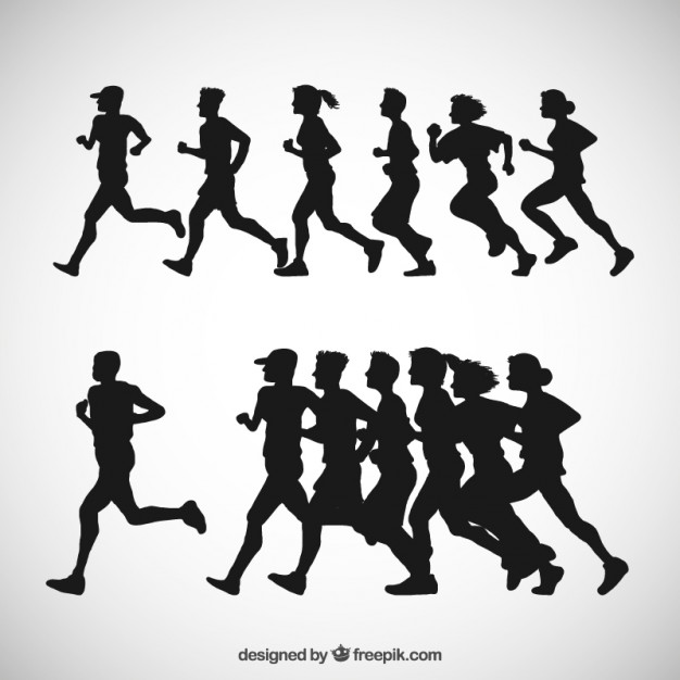 626x626 Runner Silhouettes Vector Free Download