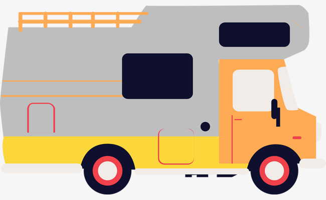 650x400 Simple Modern Rv Camping Vector, Camping Vector, Rv, Vehicle Png
