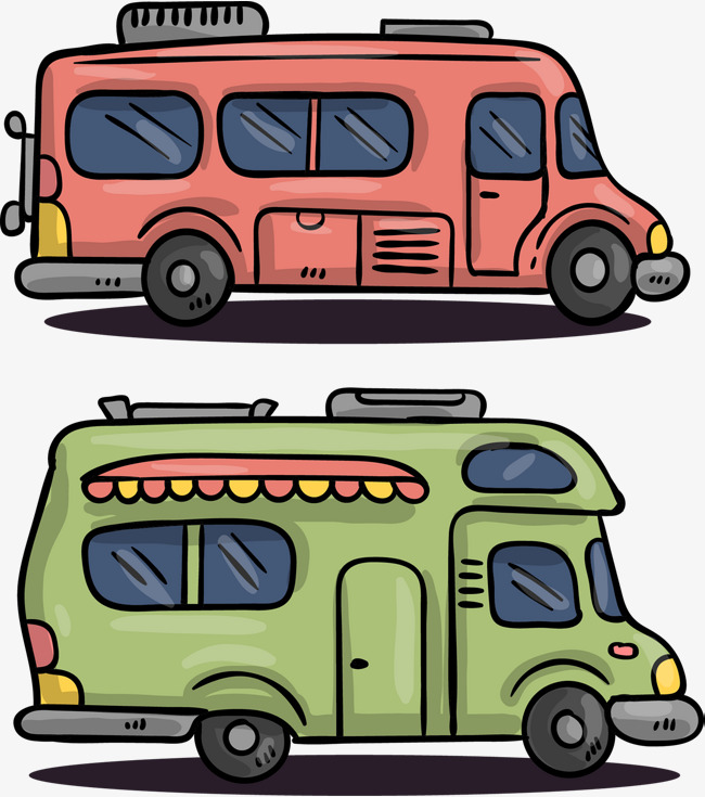 650x735 European Style Hand Painted Rv Vector, Rv Camping, Vehicle, By Car