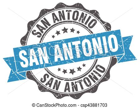450x349 San Antonio Round Ribbon Seal Vector Clipart