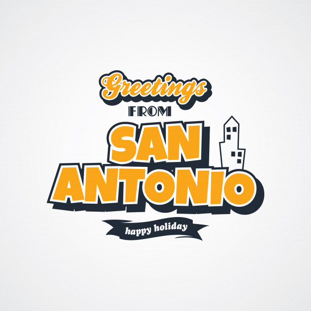 626x626 San Antonio Vacation Greetings Theme Vector Art Illustration