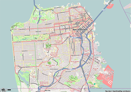 460x324 San Francisco Map Details Vector Of Free Maps Attachments
