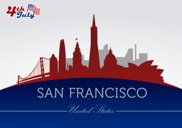 626x441 San Francisco City Buildings And Landmarks Vector Free Download