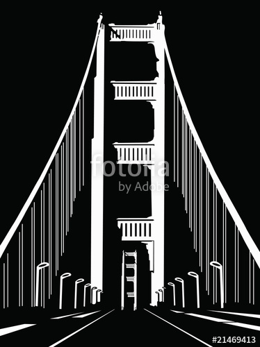 374x500 San Francisco Vector Bridge Stock Image And Royalty Free Vector