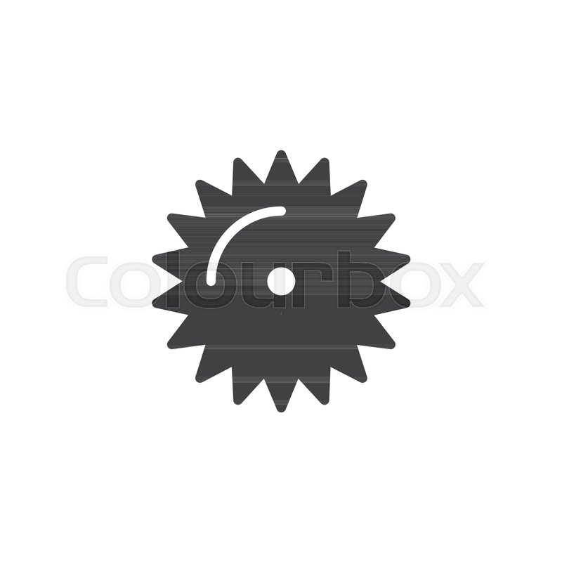 800x800 Saw Blade Icon Vector, Filled Flat Sign, Solid Pictogram Isolated