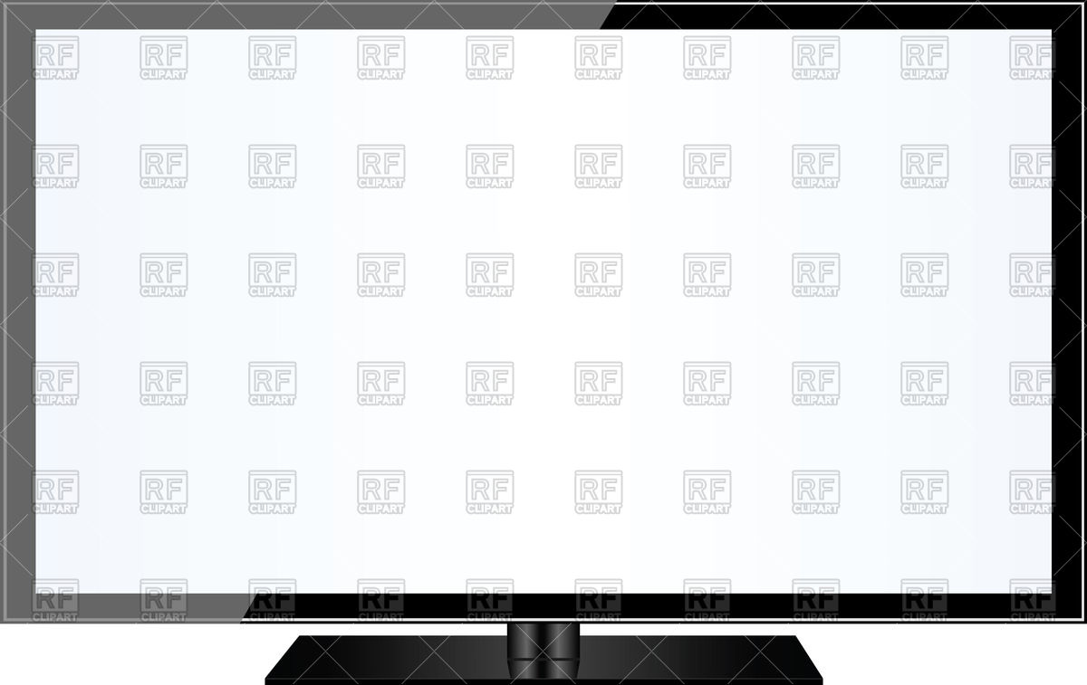 1200x757 Modern Flat Tv Screen Vector Image Vector Artwork Of Objects