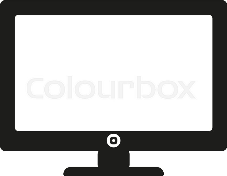 799x619 The Screen Icon. Monitor Symbol. Flat Vector Illustration Stock