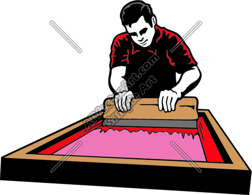 500x387 Screen Printing Vector Art Screenprintjk03 Clipart And Vectorart