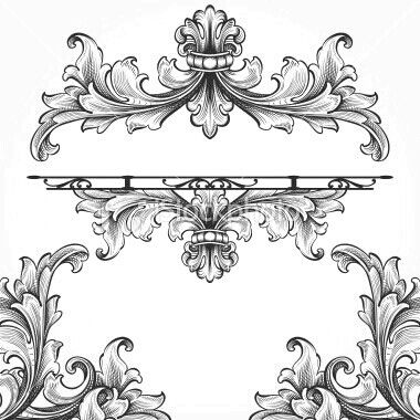 380x380 Vector Scroll Work Dlia Eskizov Flourish, Metal