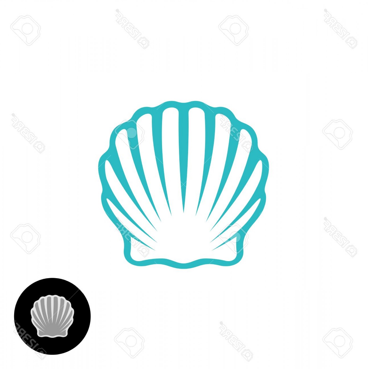 1558x1560 Sea Shell Silhouette Vector Lazttweet
