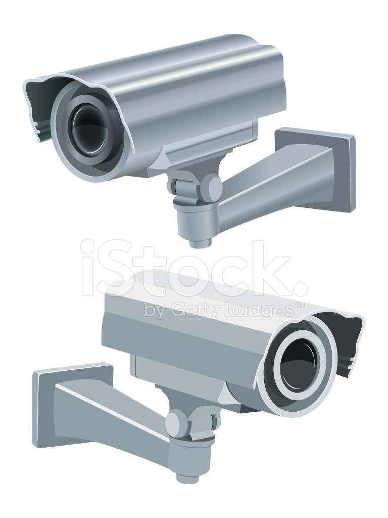 768x1024 Vector Security Camera Stock Vector