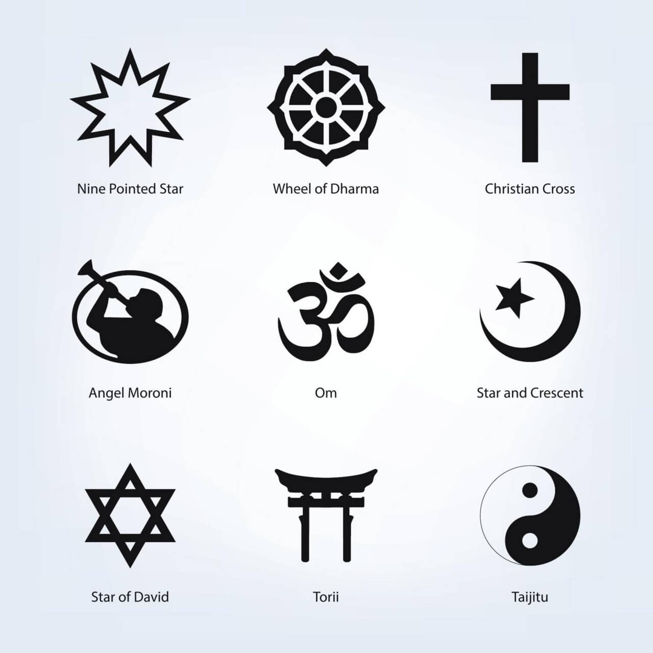 1280x1280 Free Vector Set Of Religious Symbols