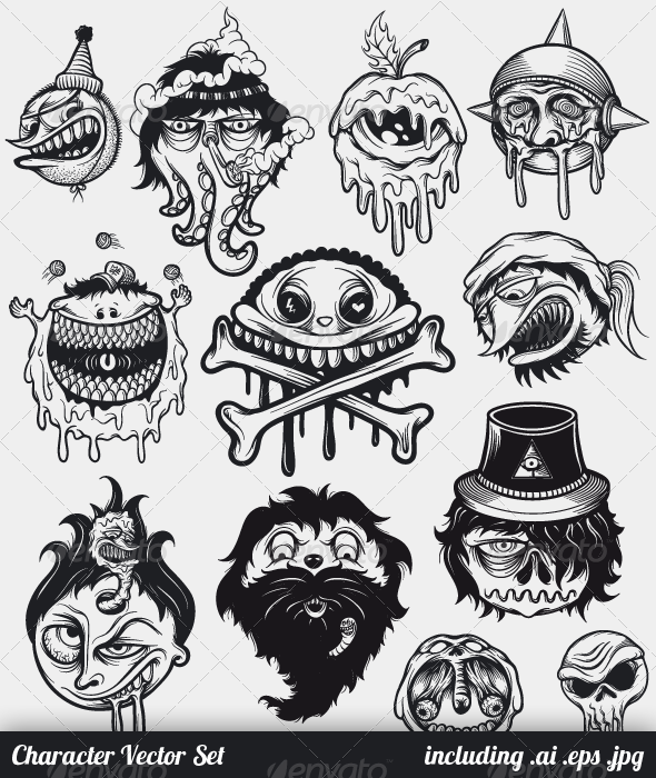 590x700 Character Vector Set By Koios Graphicriver