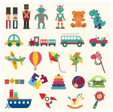 468x465 Baby Toys Sets Vector Illustration In Flat Style Vectors Stock In