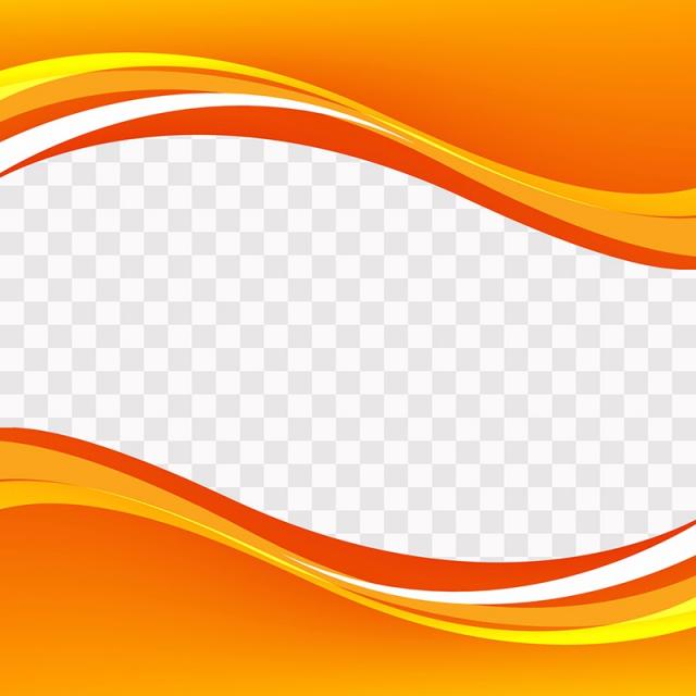 640x640 Orange Wavy Shapes On Transparent Background, Orange, Background