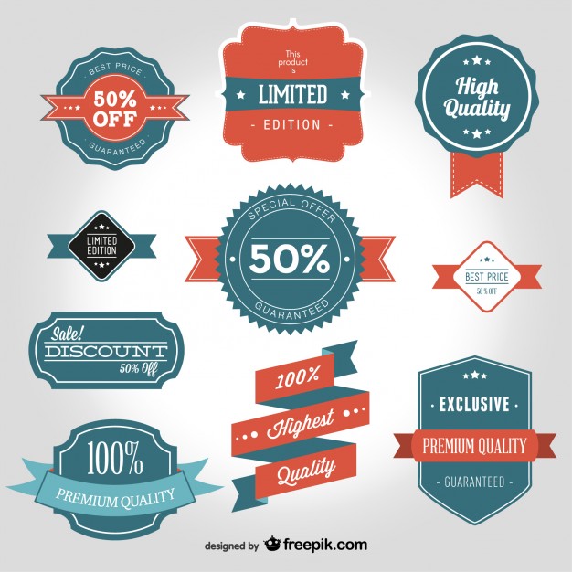 626x626 Vintage Badges For High Quality Products Vector Free Download