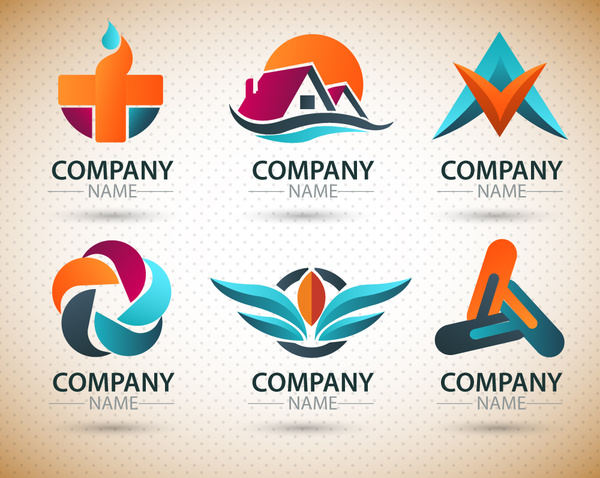 600x478 Logo Design Elements With Various Shapes Illustration Free Vector