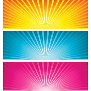 300x300 Star Burst Glossy Sun Shine Effects Vector Banner Set Free