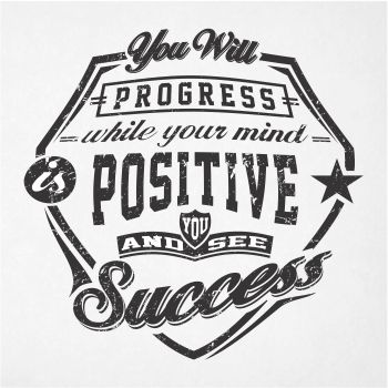 350x350 Vector T Shirt Design Positive Success Yougraph