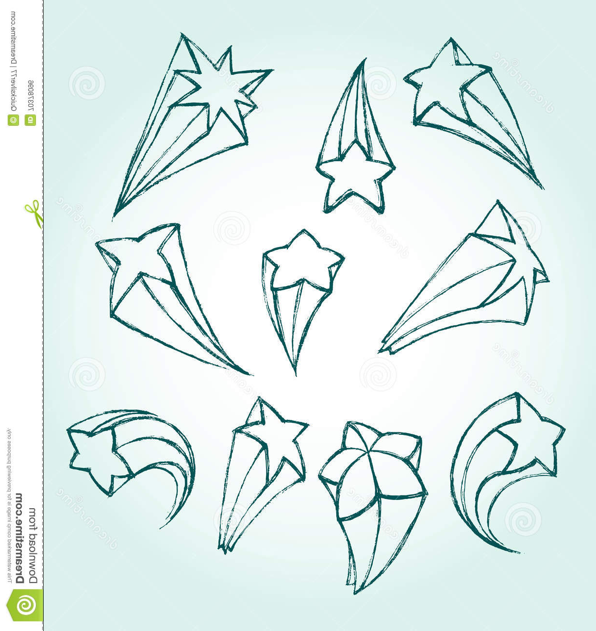 1228x1300 Drawn Shooting Star Vector 4