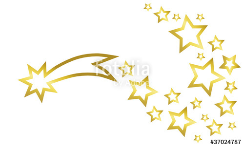 500x302 Shooting Star With Star Dust Stock Image And Royalty Free Vector