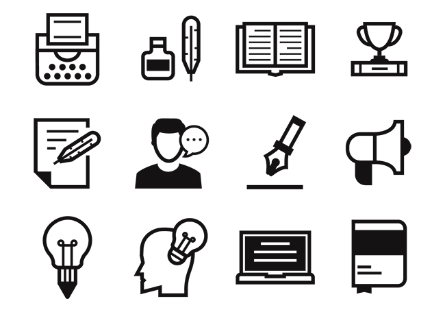 650x455 Free Writers And Storytelling Icons Vector