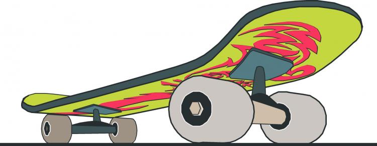 750x292 Skateboard Close Up With Design Free Vector 4vector