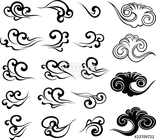 500x449 Oriental Cloud In Different Shape Stock Image And Royalty Free