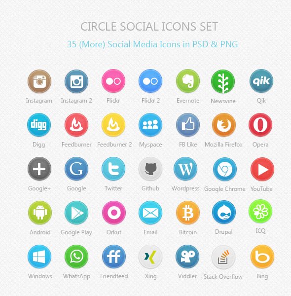 590x600 Free Social Media Icons 2016 In Psd And Vector