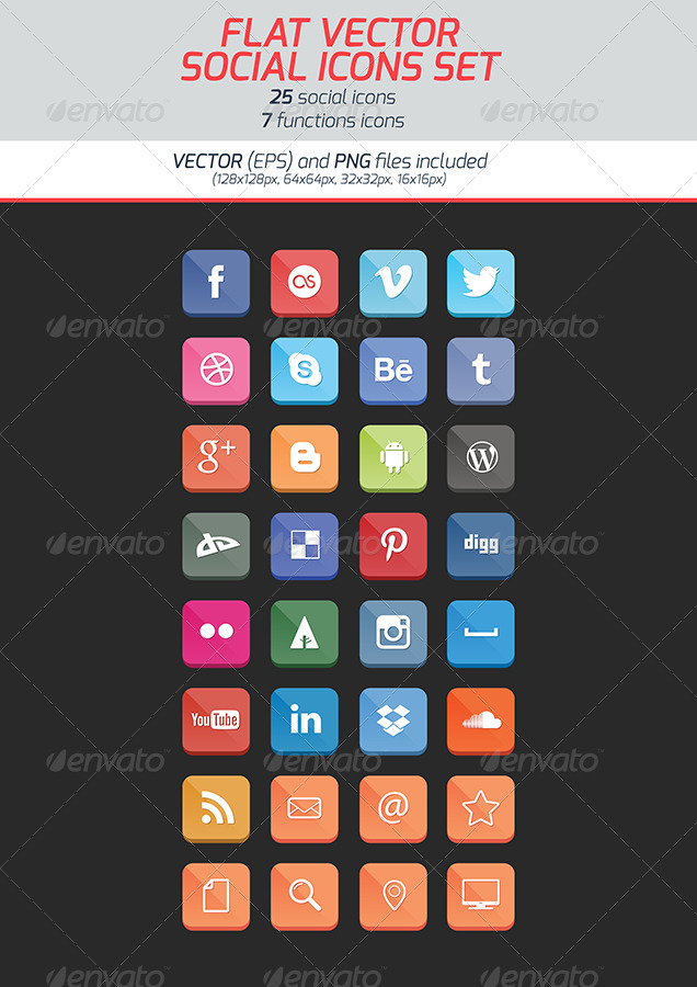 636x900 Best Social Media Icons Vector Collections