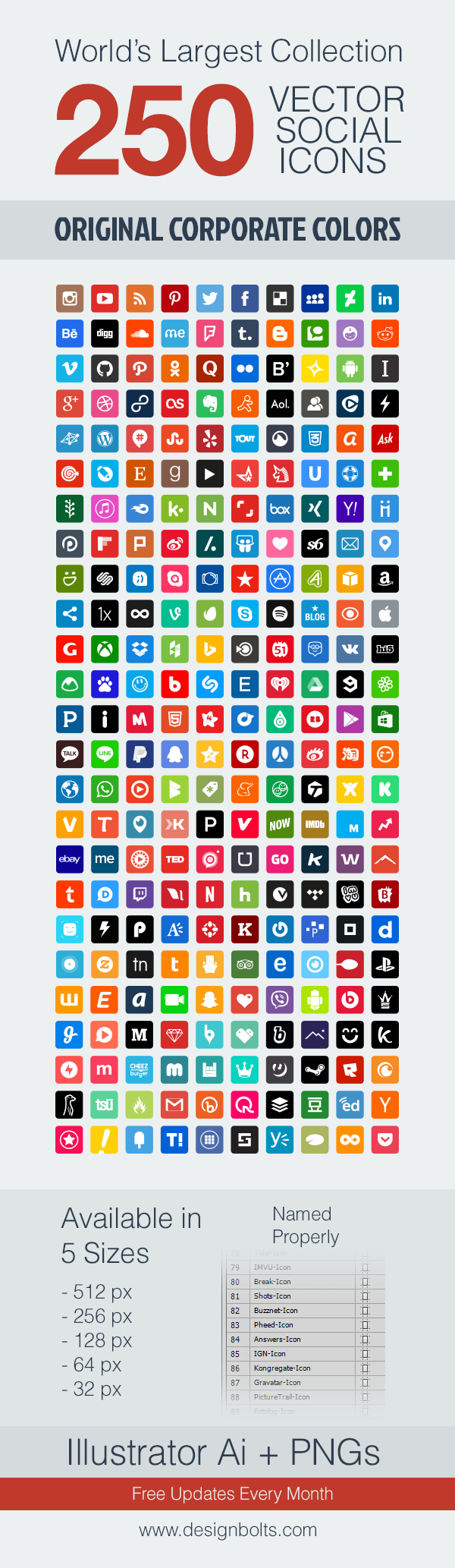 600x2066 250 Vector Social Media Icons 2016 Free Amp Premium Version
