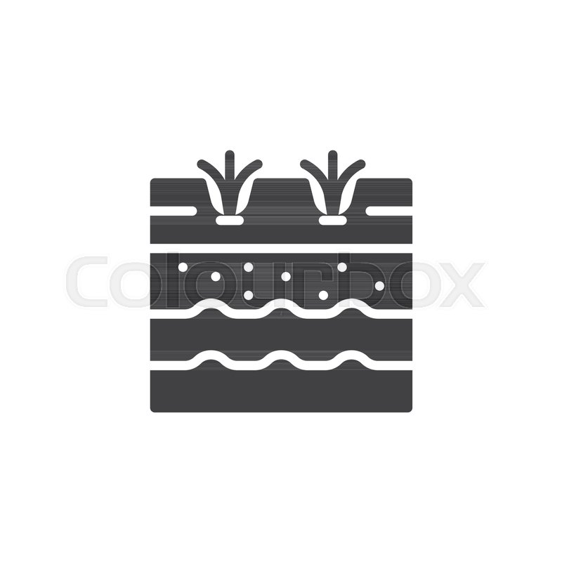 800x800 Growing Plant In Soil Vector Icon. Filled Flat Sign For Mobile