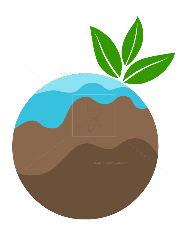 640x800 Soil ,water And Plant Vector Icon Logo Free Vectors