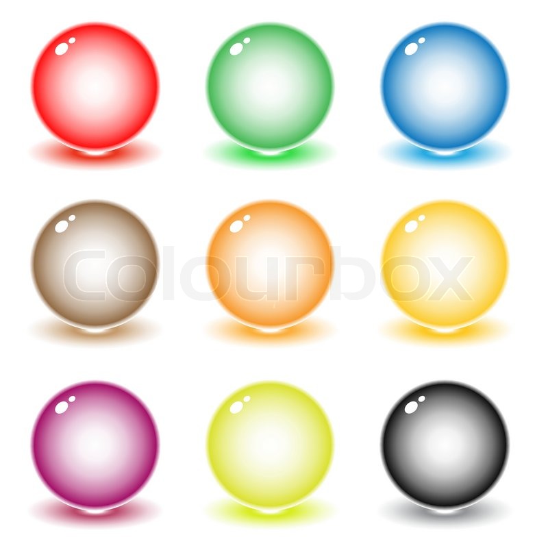 800x800 Vector Coloured Spheres Illustration Stock Vector Colourbox