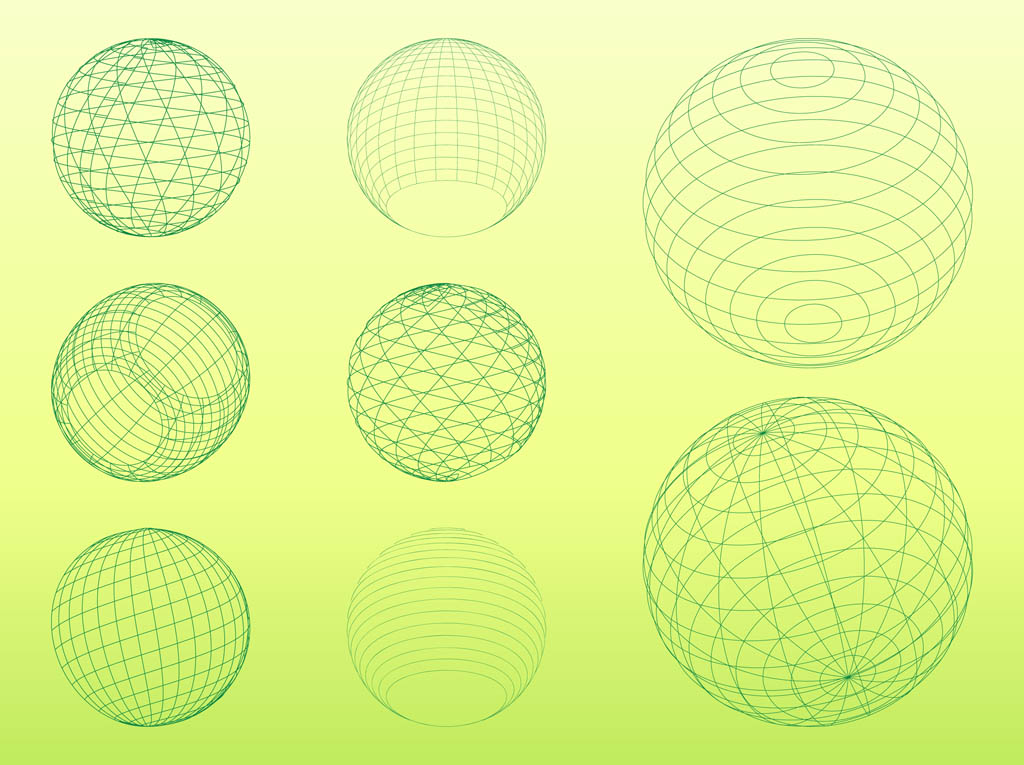 1024x765 3 D Wireframe Spheres Vector Art Amp Graphics