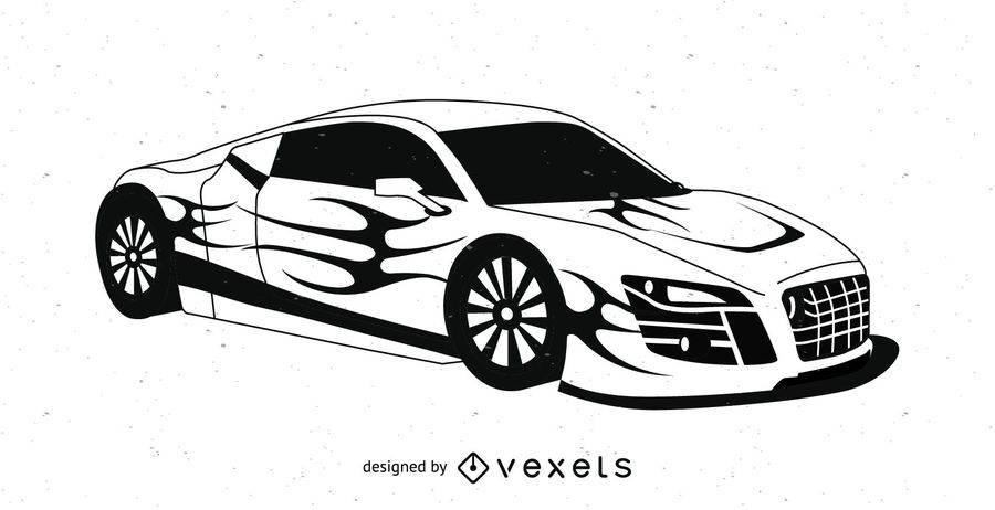 900x462 Sports Car Vector