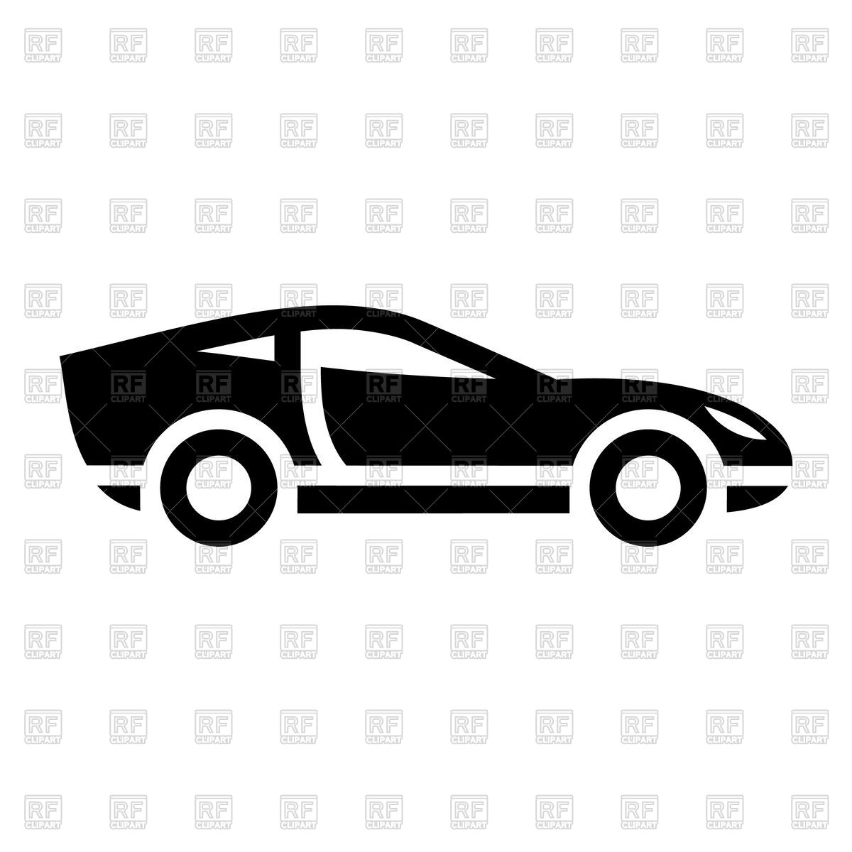 1200x1200 Black Icon Of Sport Car On White Background Vector Image Vector