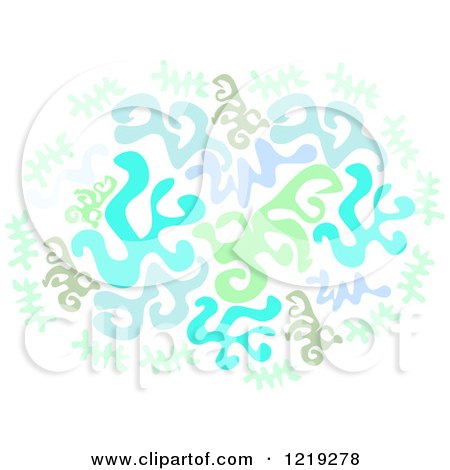 450x470 Clipart Of Squiggles In Blue And Green