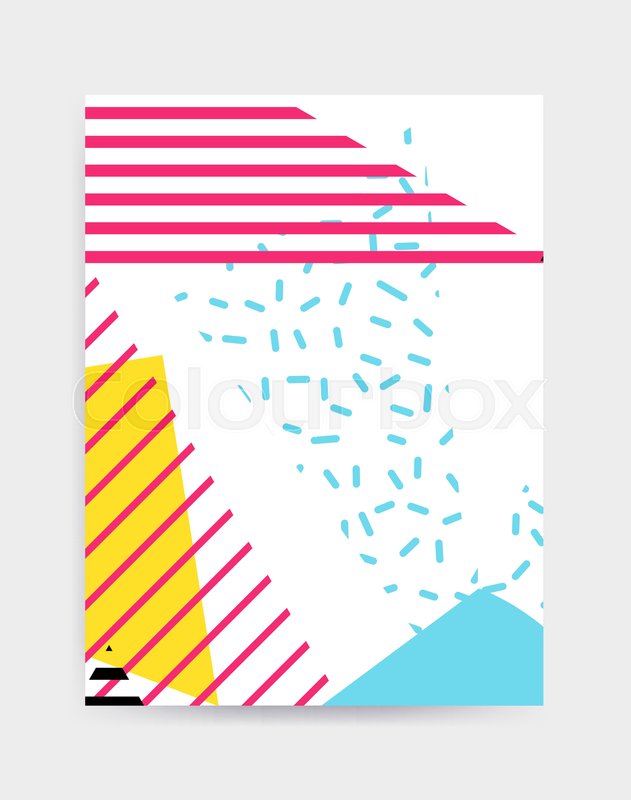 631x800 Colorful Pop Art Geometric Pattern With Bright Bold Blocks