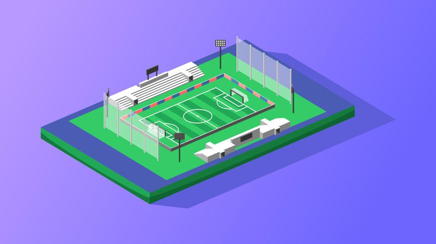 875x490 Isometric Football Stadium Vector