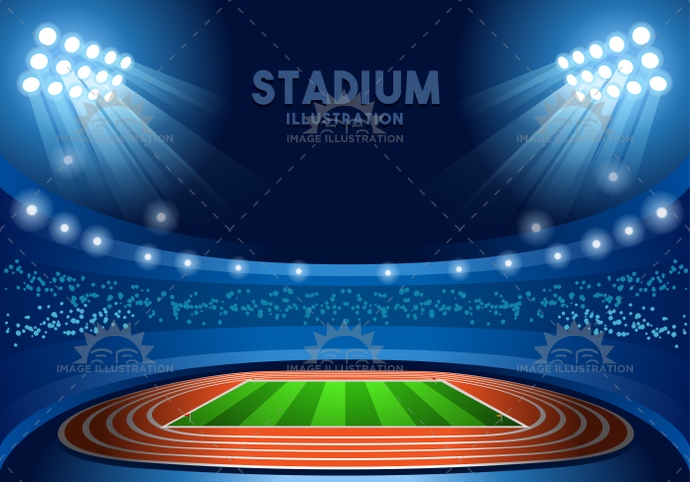 690x482 Stadium Background 2016 Summer Games Vector Illustration