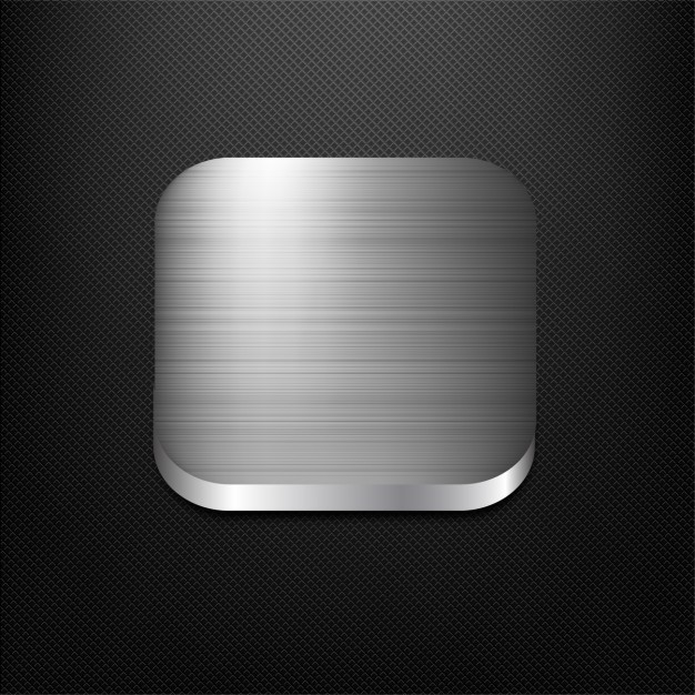 626x626 Steel App Button Vector Free Download