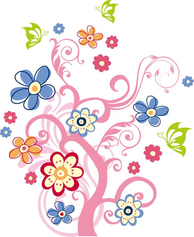 624x761 Floral Vector Clip Art Free Download