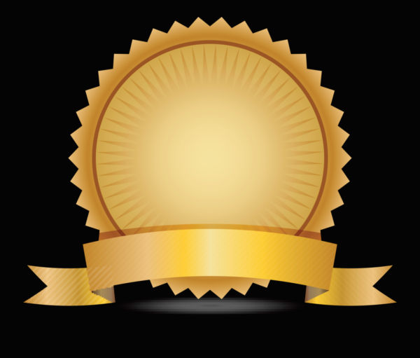 600x511 Golden Badge Vector