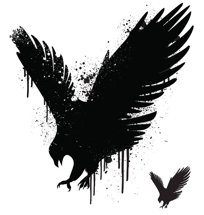 684x720 Stencil Hawk Vector Stock