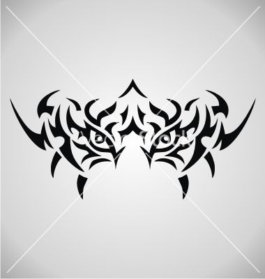 380x400 Tribal Tiger Eyes Vector 2095451