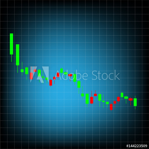 500x500 Stock Market Candle Stick Chart, Illustration Vector Of Stock
