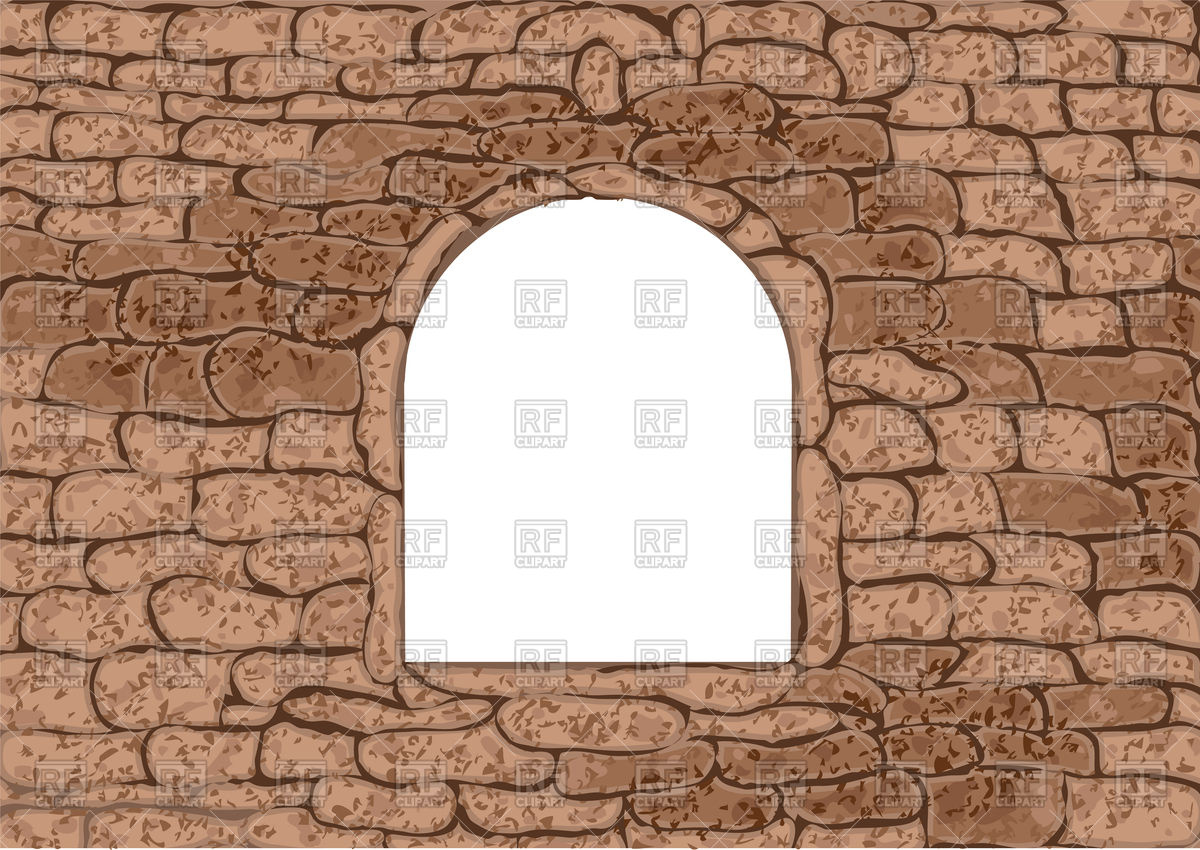 1200x850 Window In Stone Wall Vector Image Vector Artwork Of Architecture